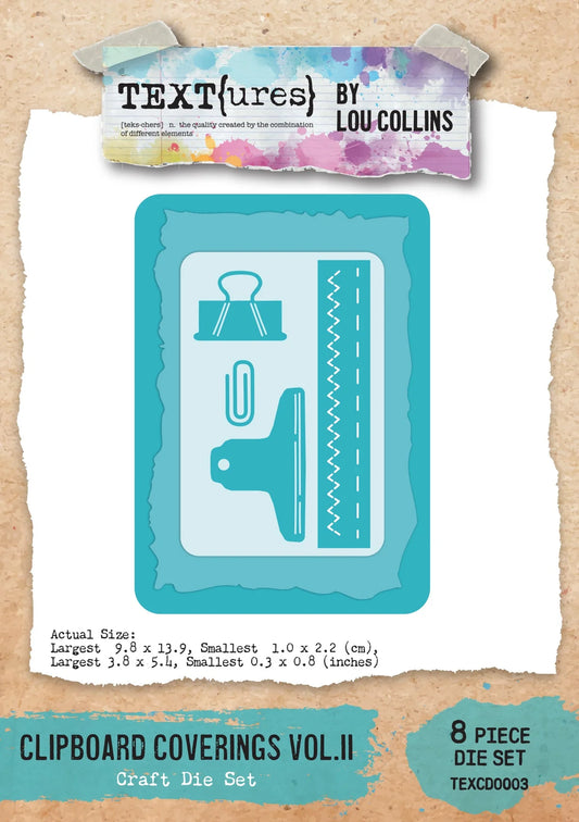 Arden Creative Studio - TEXT{ures} Clipboard Coverings Vol.II Craft Die Set