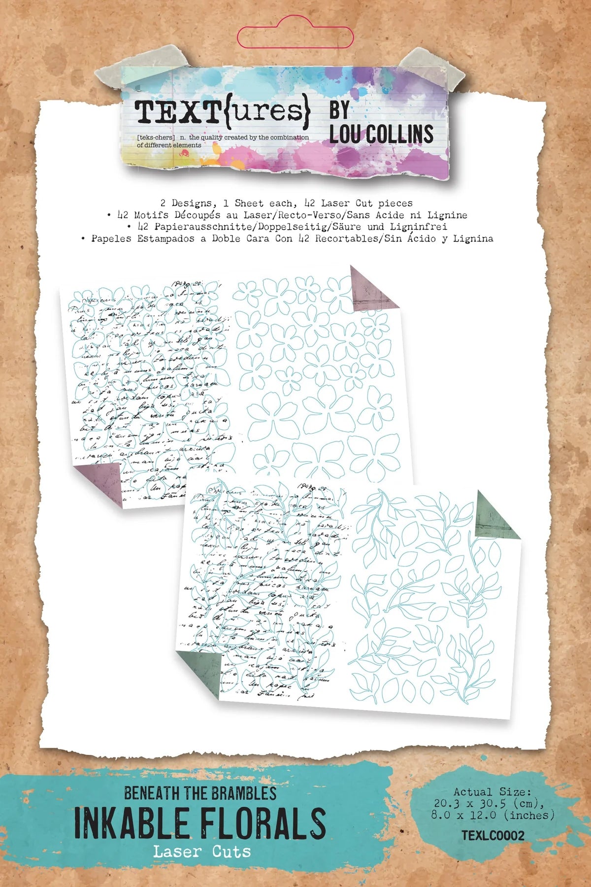 Arden Creative Studio - TEXT{ures} Beneath the Brambles - Laser Cut Inkable Florals Pack