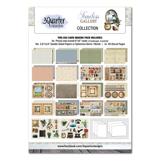 3Quarter Designs - 6x4 Card Making Pack - Timeless Gallery
