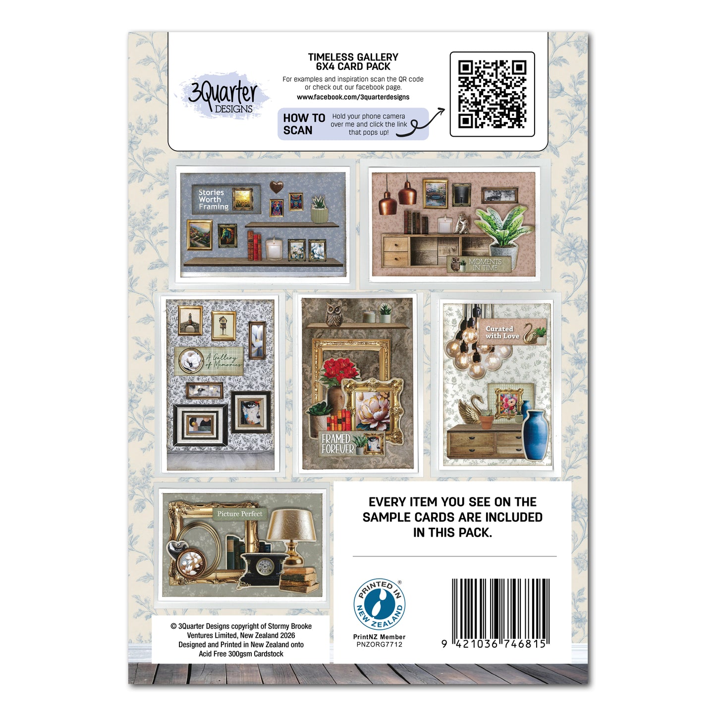 3Quarter Designs - 6x4 Card Making Pack - Timeless Gallery