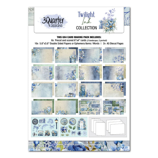 3Quarter Designs - 6x4 Card Making Pack - Twilight Ink