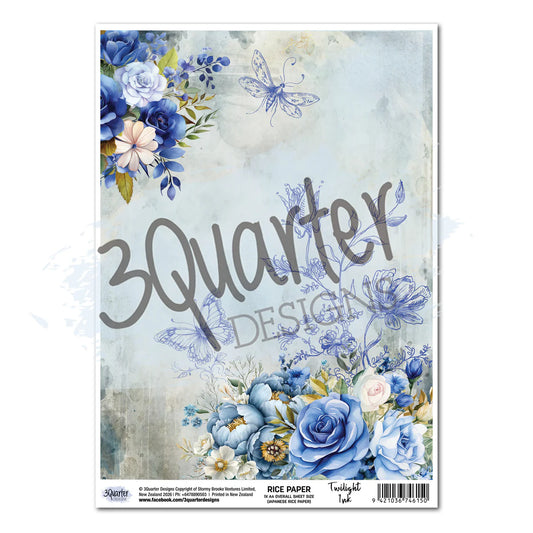 3Quarter Designs - Rice Paper - Twilight Ink