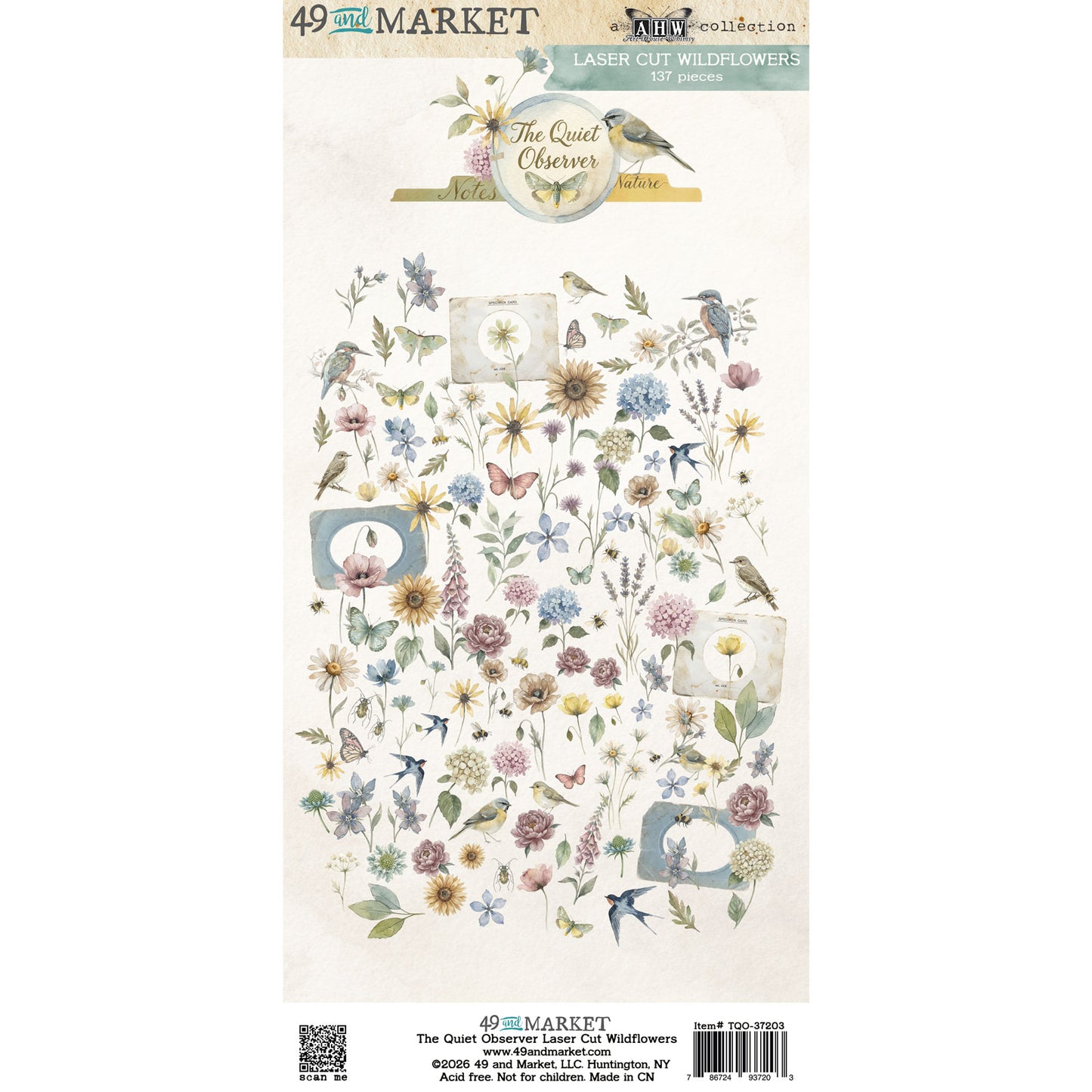 49 And Market - The Quiet Observer - Laser Cut Wildflowers