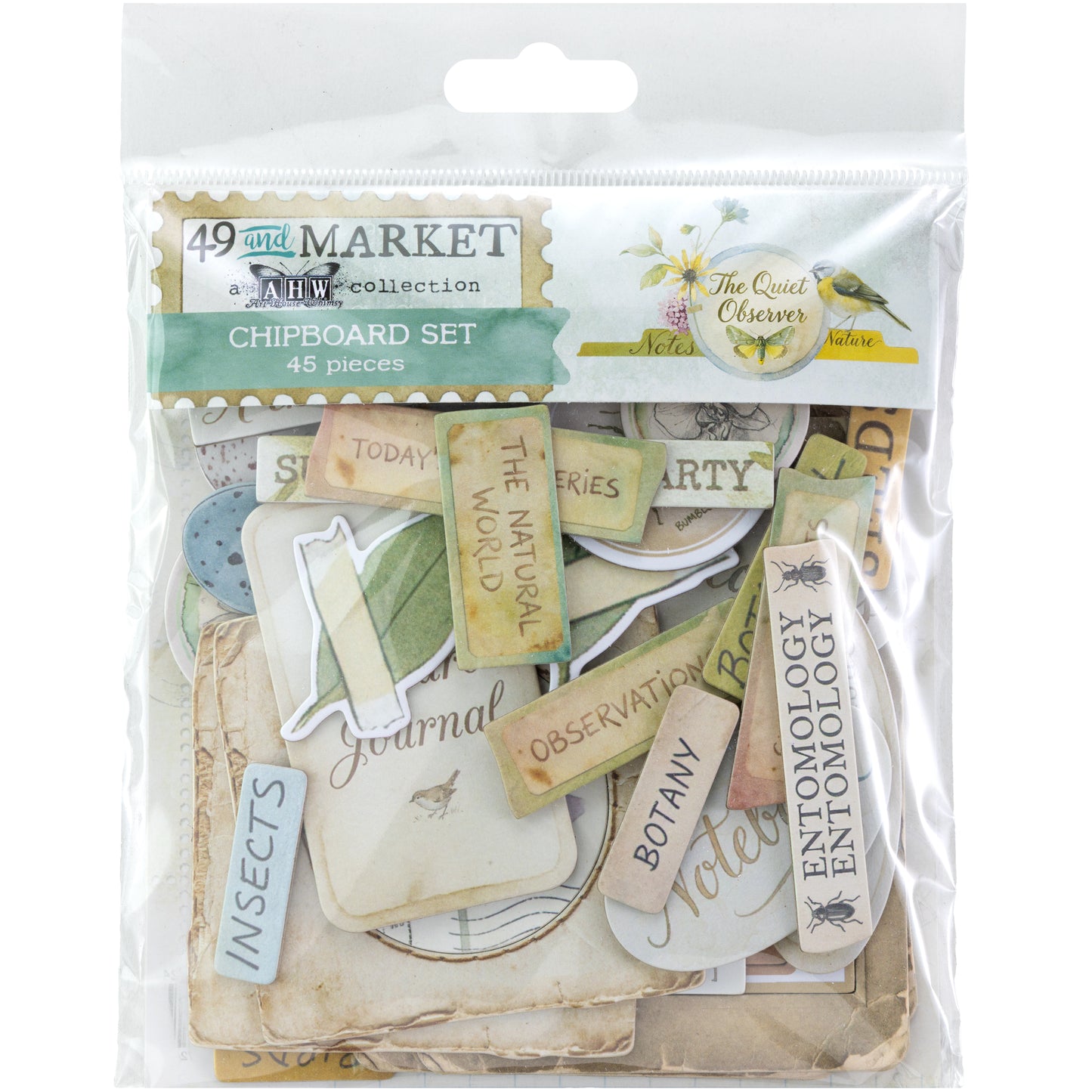 49 and Market - The Quiet Observer - Chipboard Set