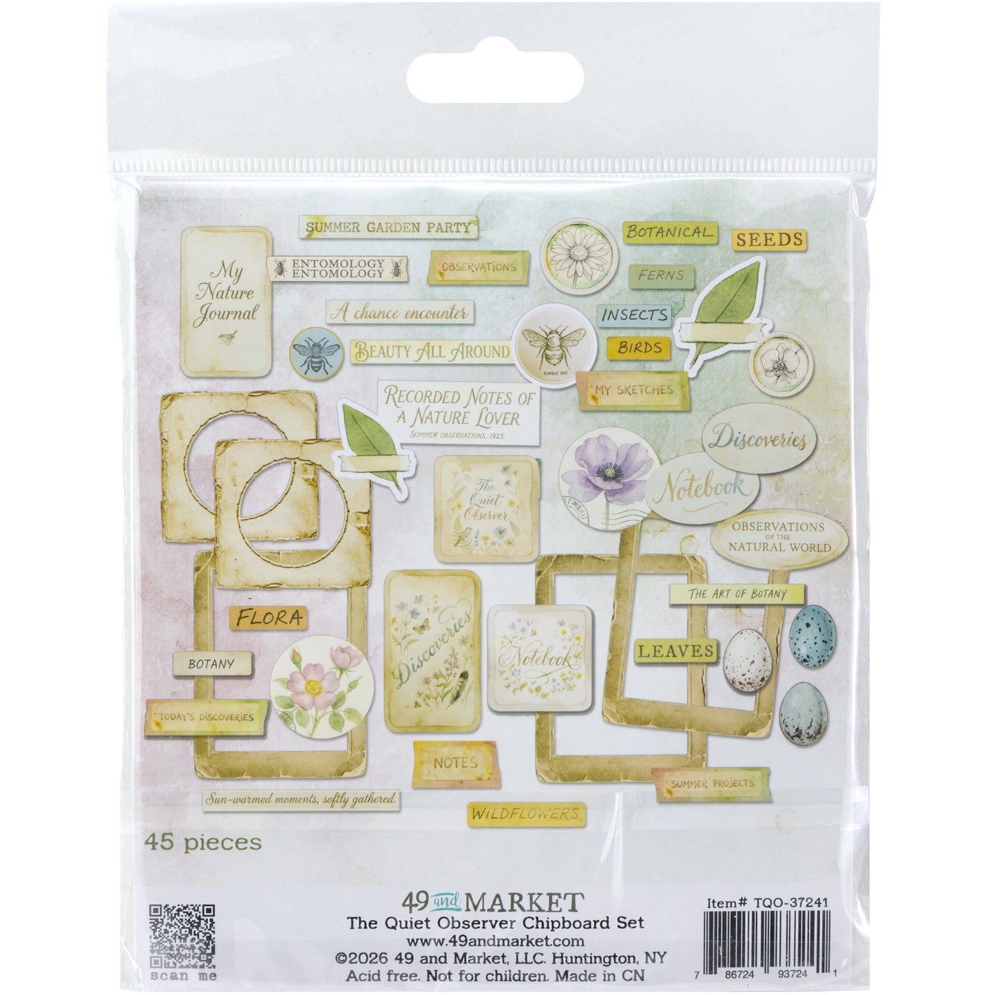 49 and Market - The Quiet Observer - Chipboard Set