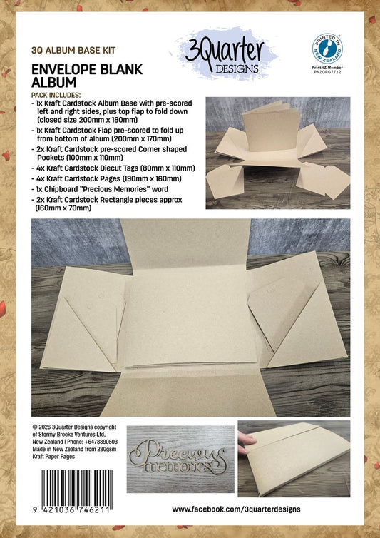 3Quarter Designs -  Envelope Album Base Kit (Kraft)