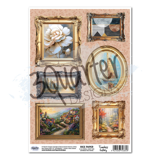 3Quarter Designs - Timeless Gallery - Rice Paper (1/sheet)
