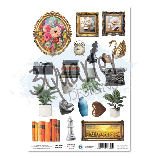 3Quarter Designs - Timeless Gallery - Sticker Sheet (1/sheet)