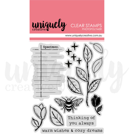 Uniquely Creative - Botanical Art Journal Photopolymer Stamp - Advent 2025