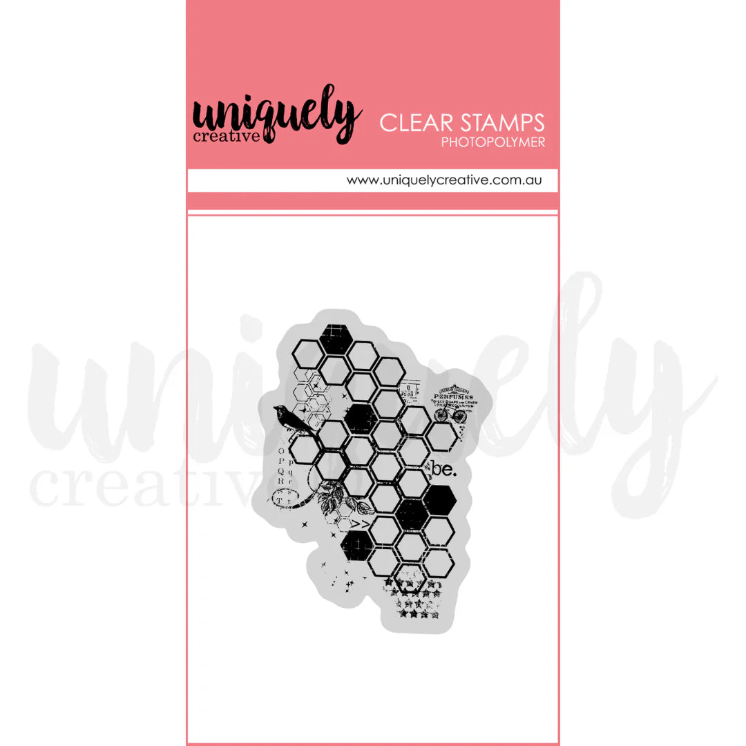 Uniquely Creative - Botanical Honeycomb Photopolymer Stamp *Included in Kit
