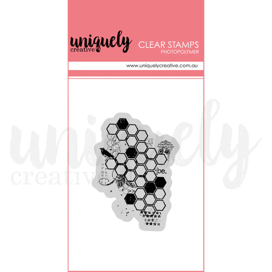 Uniquely Creative - Botanical Honeycomb Photopolymer Stamp *Included in Kit