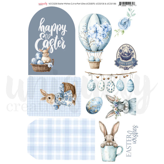 Uniquely Creative - Easter Wishes - Cut-a-Part Sheet