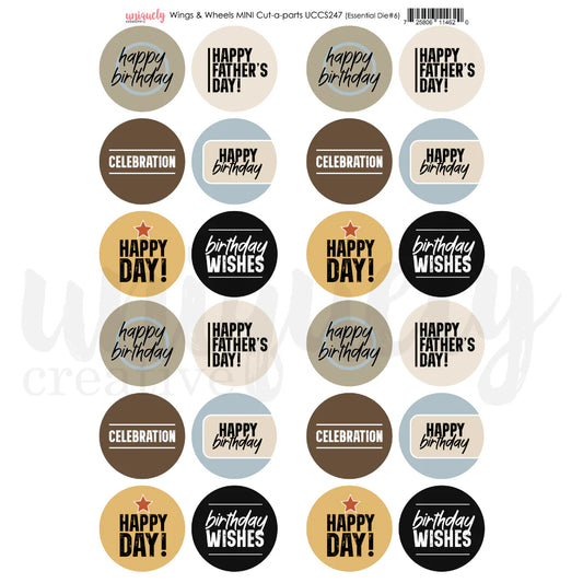 Uniquely Creative - Wings & Wheels - Cut-a-Part Sheet Mini (Aug 26)