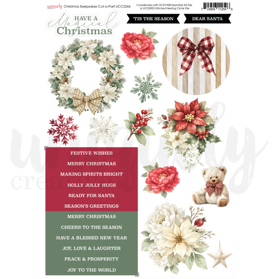 Uniquely Creative - Christmas Keepsakes - Cut-a-Part Sheet (Oct 26)