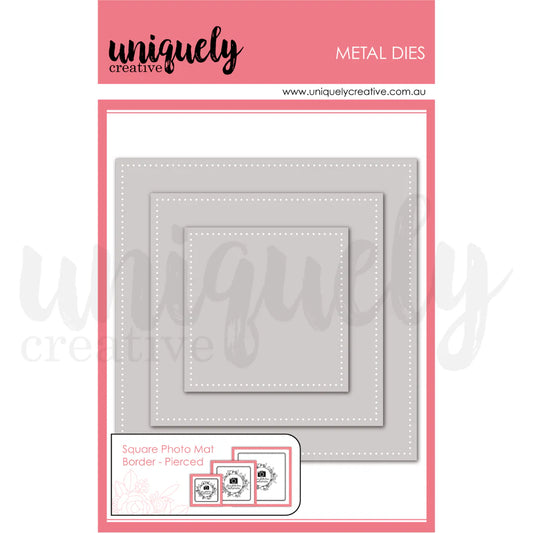 Uniquely Creative - Square Photo Mat Border Die - Pierced (Whispers of Wisdom)