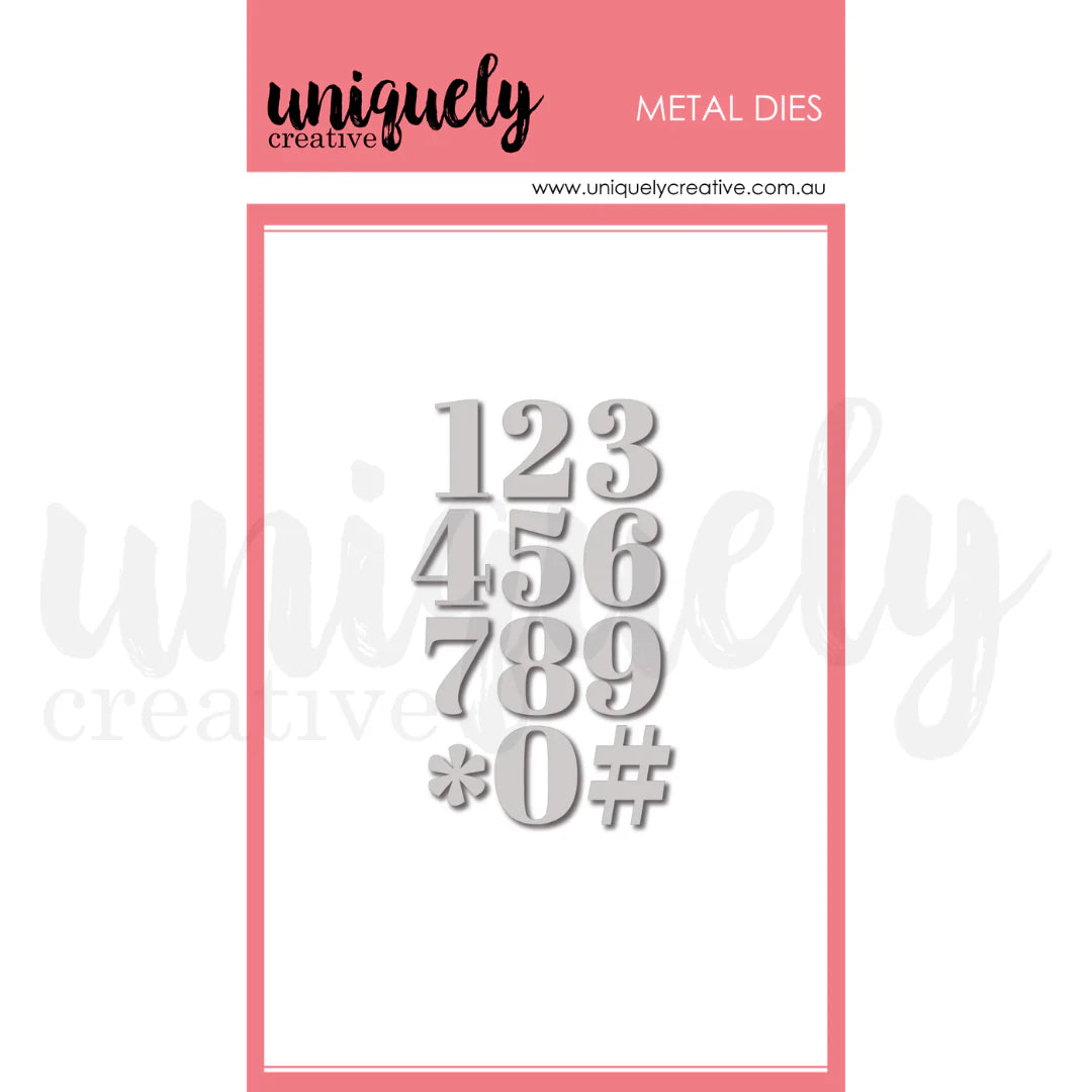 Uniquely Creative - Serif Number Die (Oh So Lovely release)