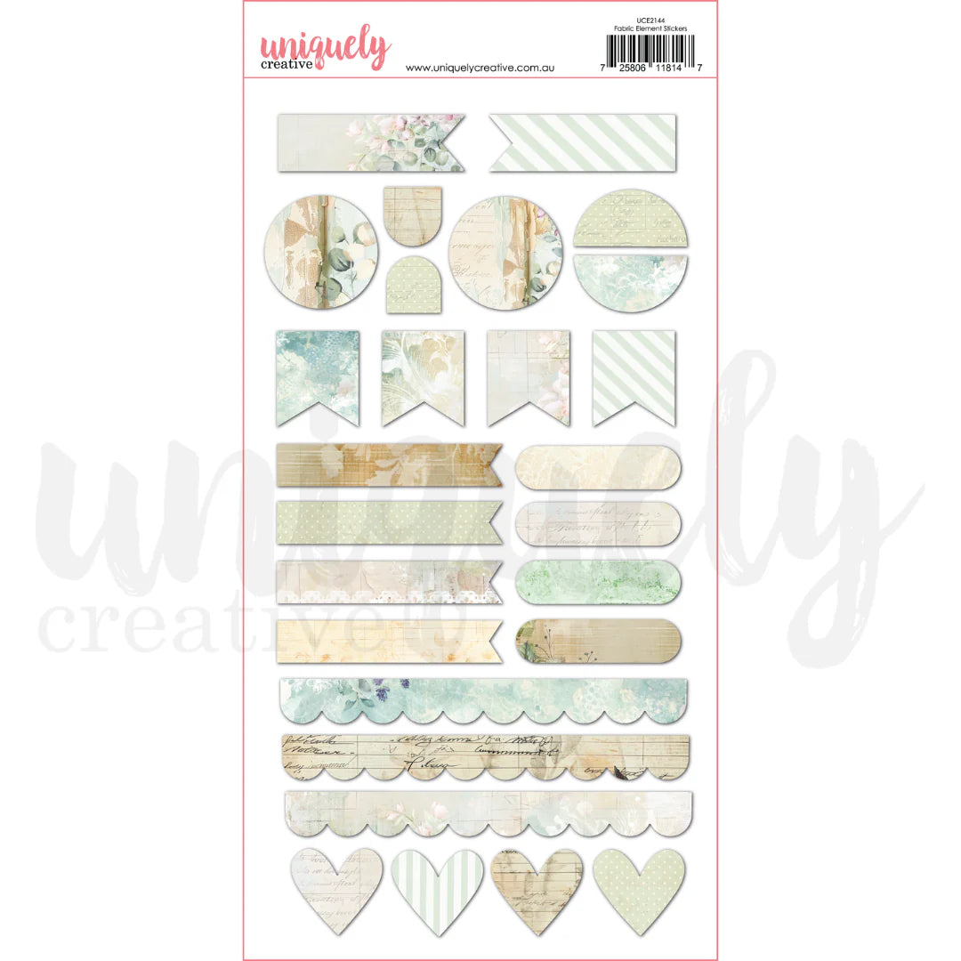 Uniquely Creative - Fabric Element Stickers - Advent 2025