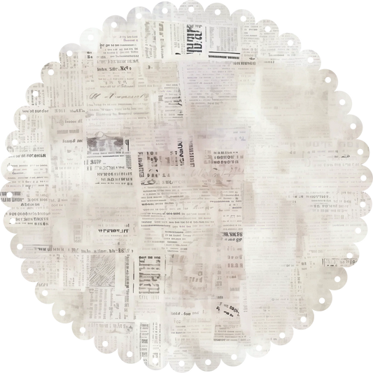 Uniquely Creative - Newsprint Scalloped - Decorative Base Layer