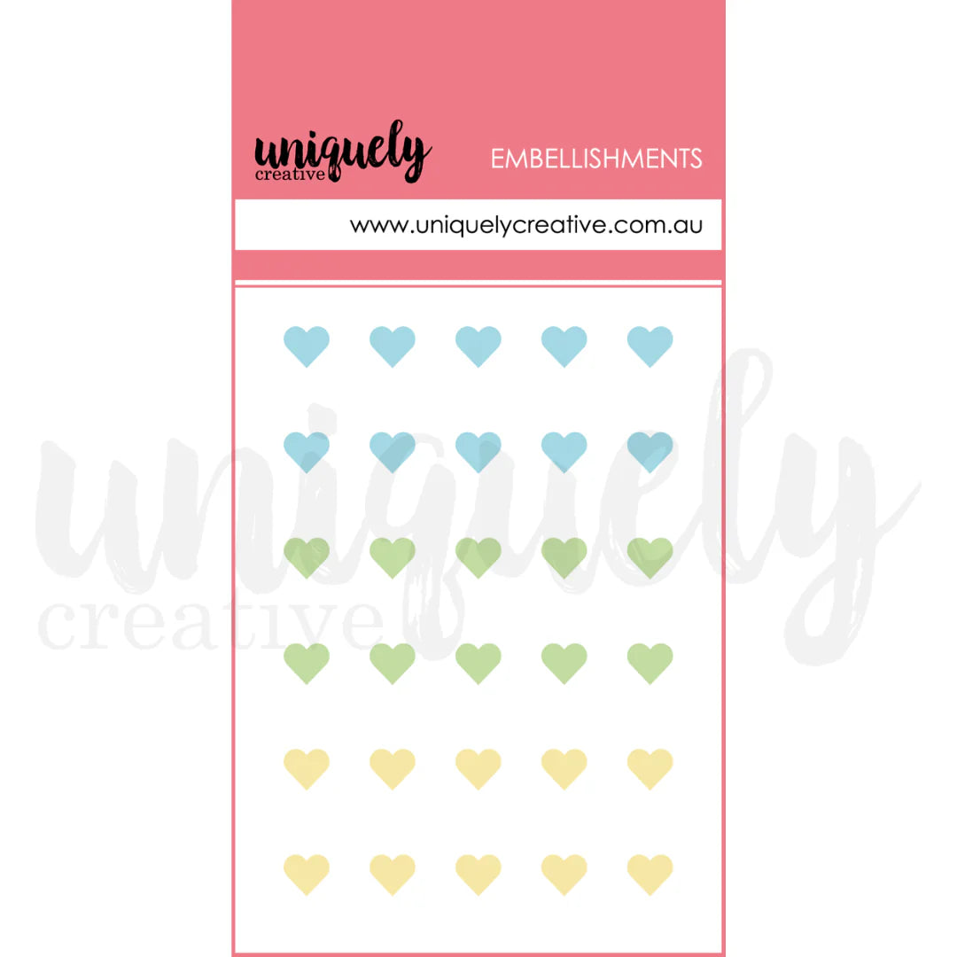 Uniquely Creative - Dew Drop Heart Stickers - Luminous