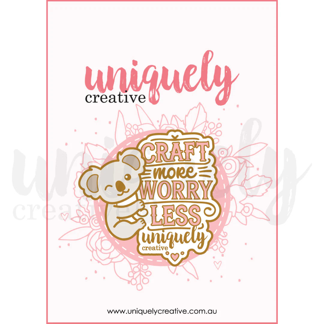 Uniquely Creative - Craft More, Worry Less Enamel Pin (Aug 26)
