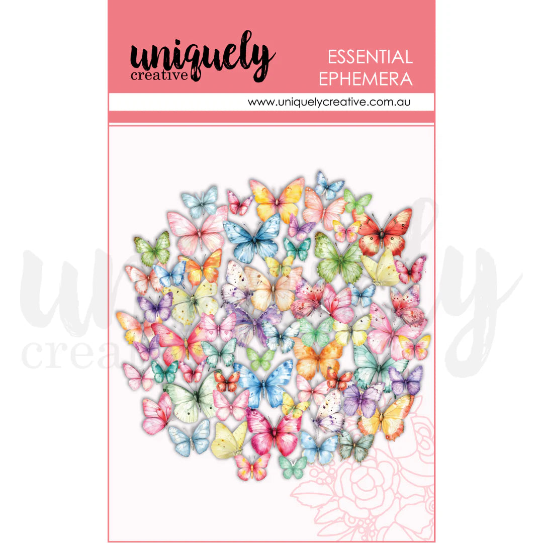 Uniquely Creative - Colourful Butterflies Ephemera (Oh So Lovely)