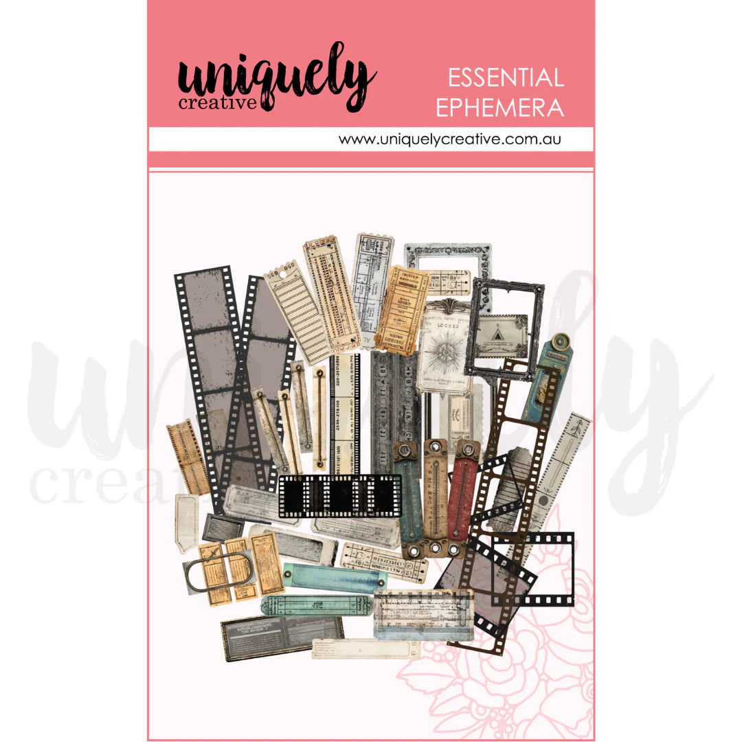 Uniquely Creative - Acetate Rustic Ephemera (Aug 26)