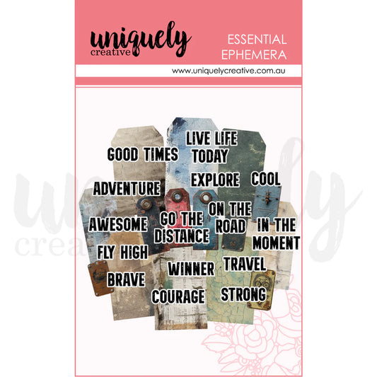 Uniquely Creative - Grunge Tags & Titles Ephemera (Aug 26)