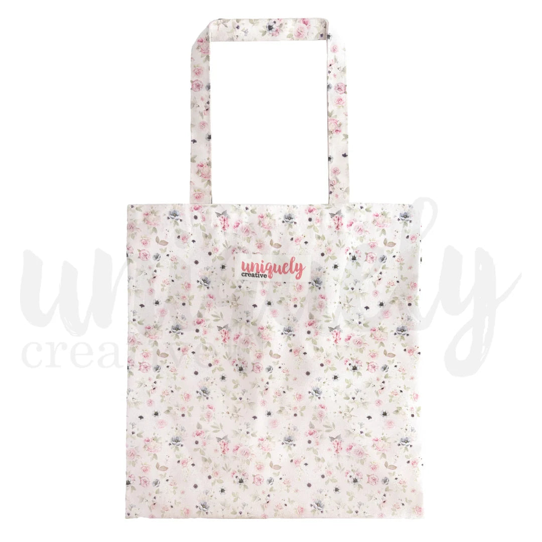 Uniquely Creative - Large Floral Canvas Tote Bag (Aug 26)