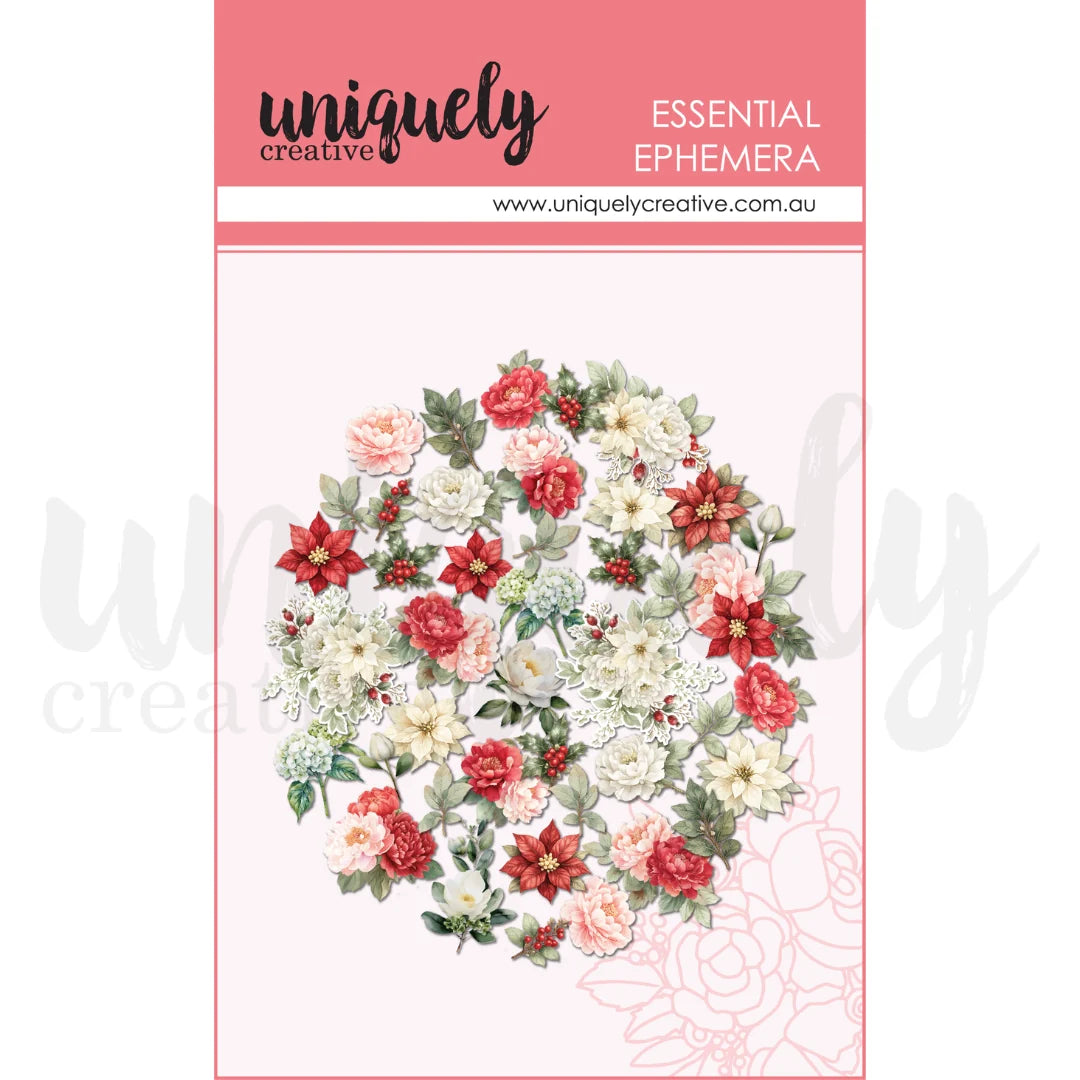 Uniquely Creative - Christmas Floral Ephemera (Oct 26)
