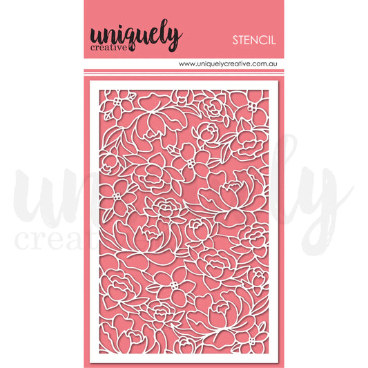 Uniquely Creative - Floral Whispers Stencil - Advent 2025