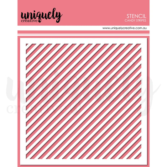Uniquely Creative - Candy Stripes Stencil (Oct 26)
