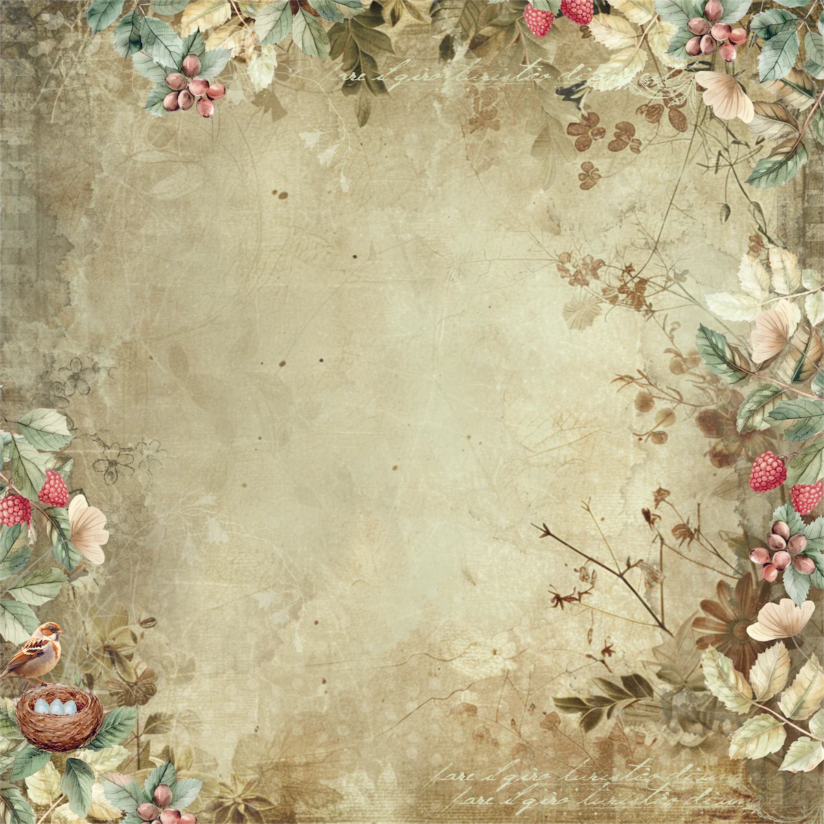 Uniquely Creative - 12x12 Beautiful Botany Paper (1/sheet) - Advent 2025