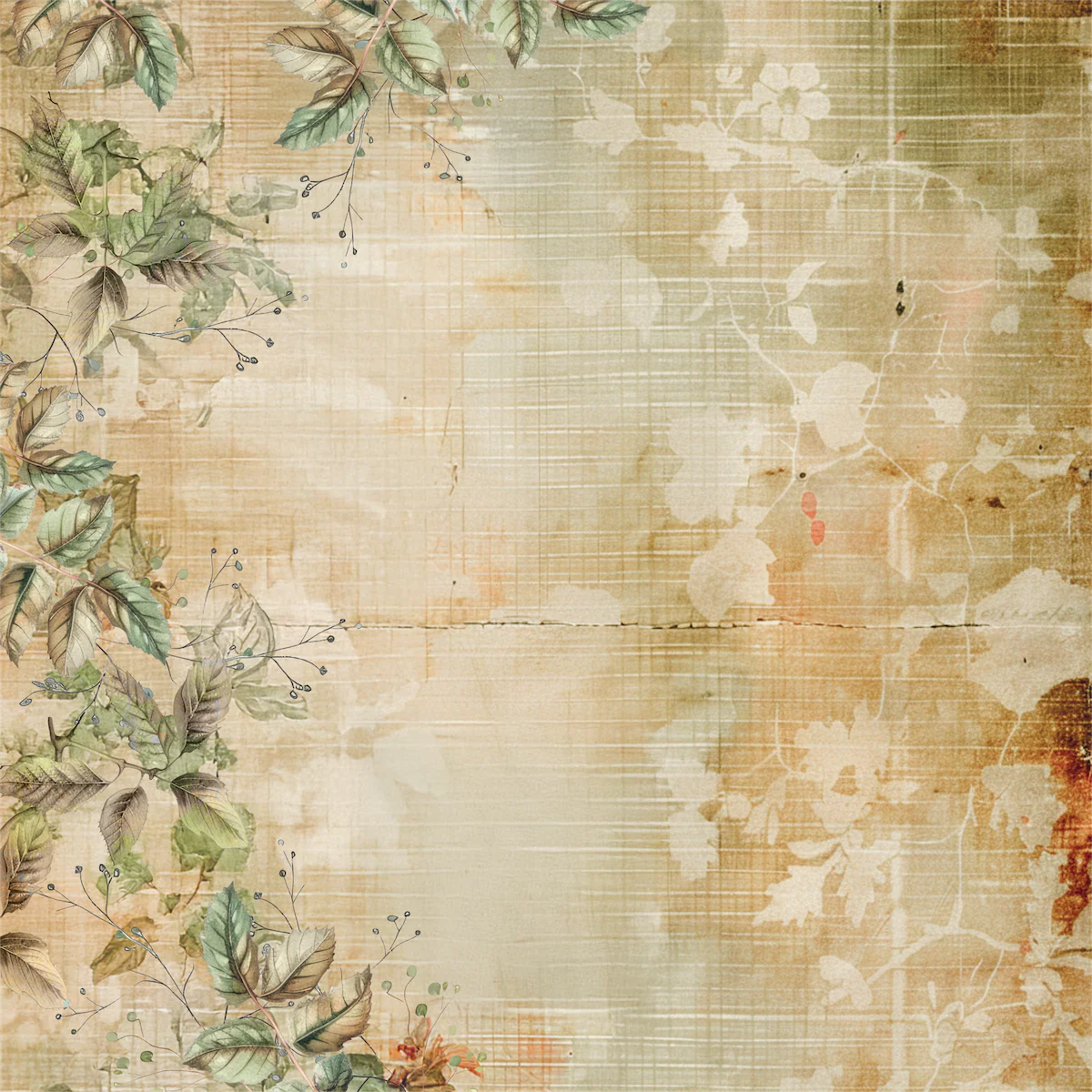 Uniquely Creative - 12x12 Illustrated Foliage Paper (1/sheet) - Advent 2025
