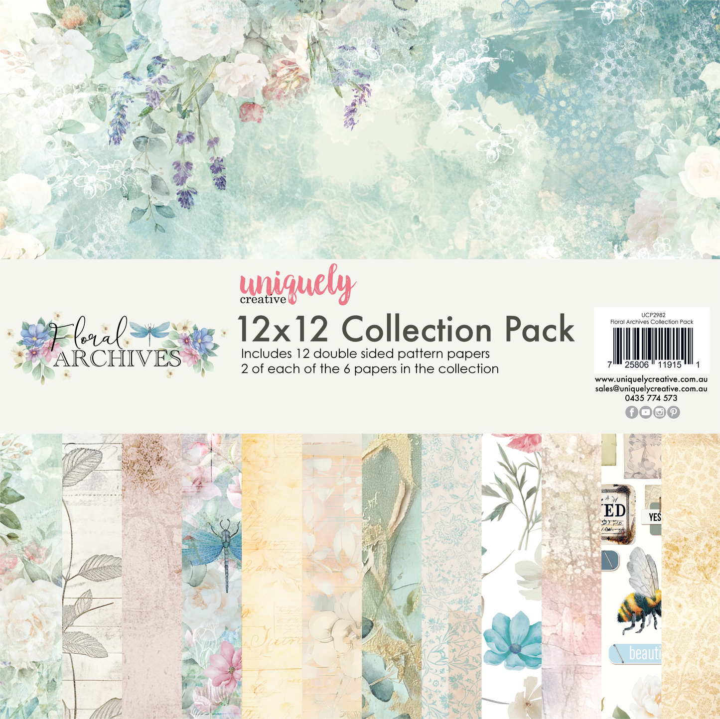Uniquely Creative - Floral Archives 12x12 Paper Pack - Advent 2025
