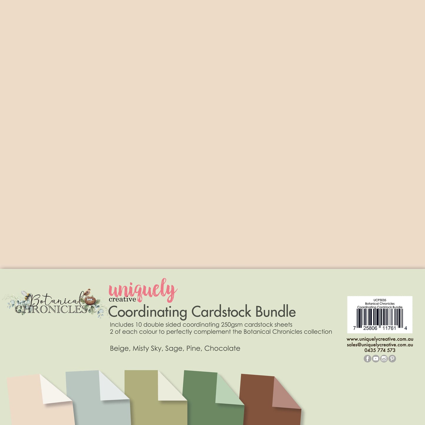Uniquely Creative - Botanical Chronicles - Coordinating Cardstock Bundle - Advent 2025