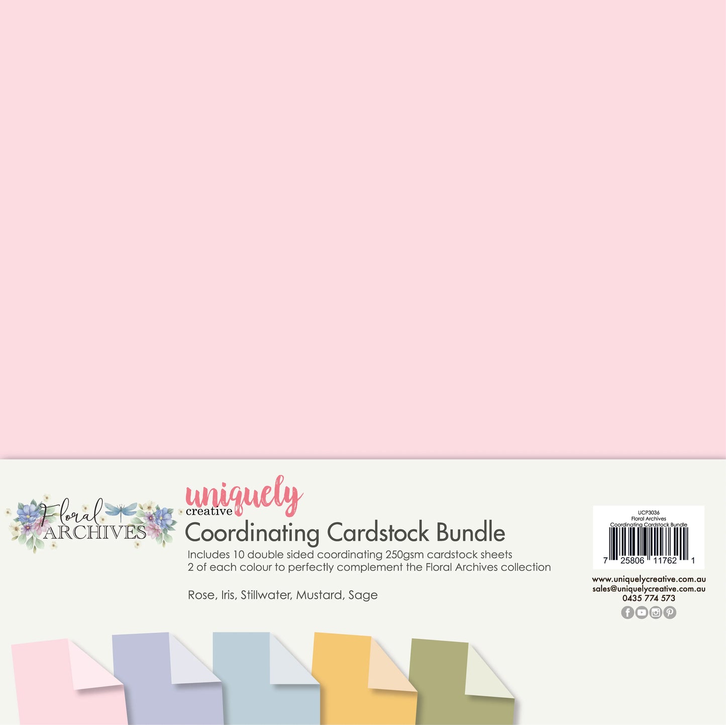 Uniquely Creative - Floral Archives Coordinating Cardstock Bundle - Advent 2025