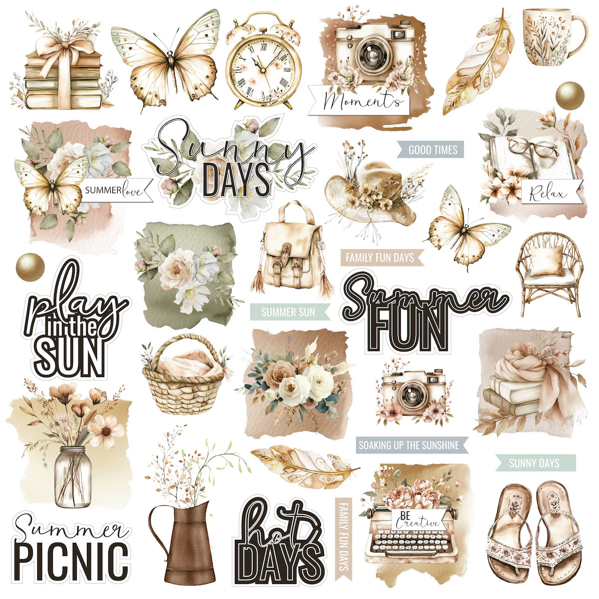Uniquely Creative -  12x12 Soak up the Sun Paper (1/sheet) (Bohemian Escape)
