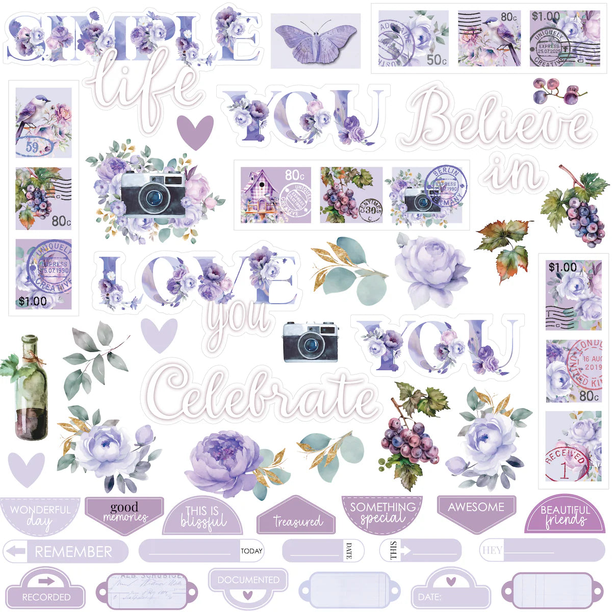 Uniquely Creative - 12x12 Simple Life Paper (1/sheet) Ultraviolet Delight