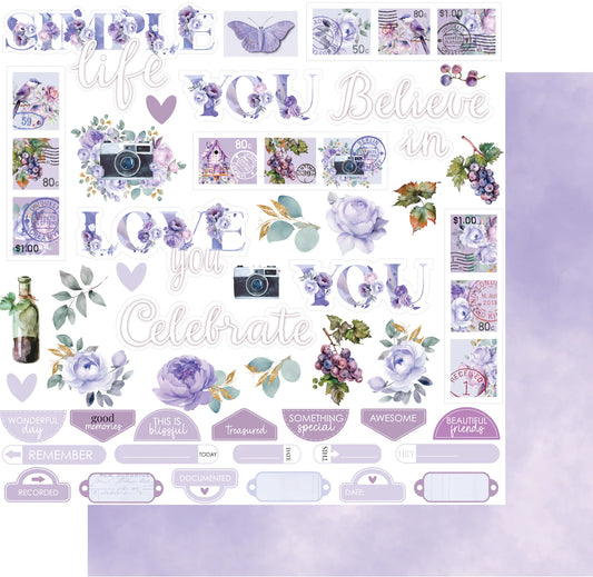 Uniquely Creative - 12x12 Simple Life Paper (1/sheet) Ultraviolet Delight
