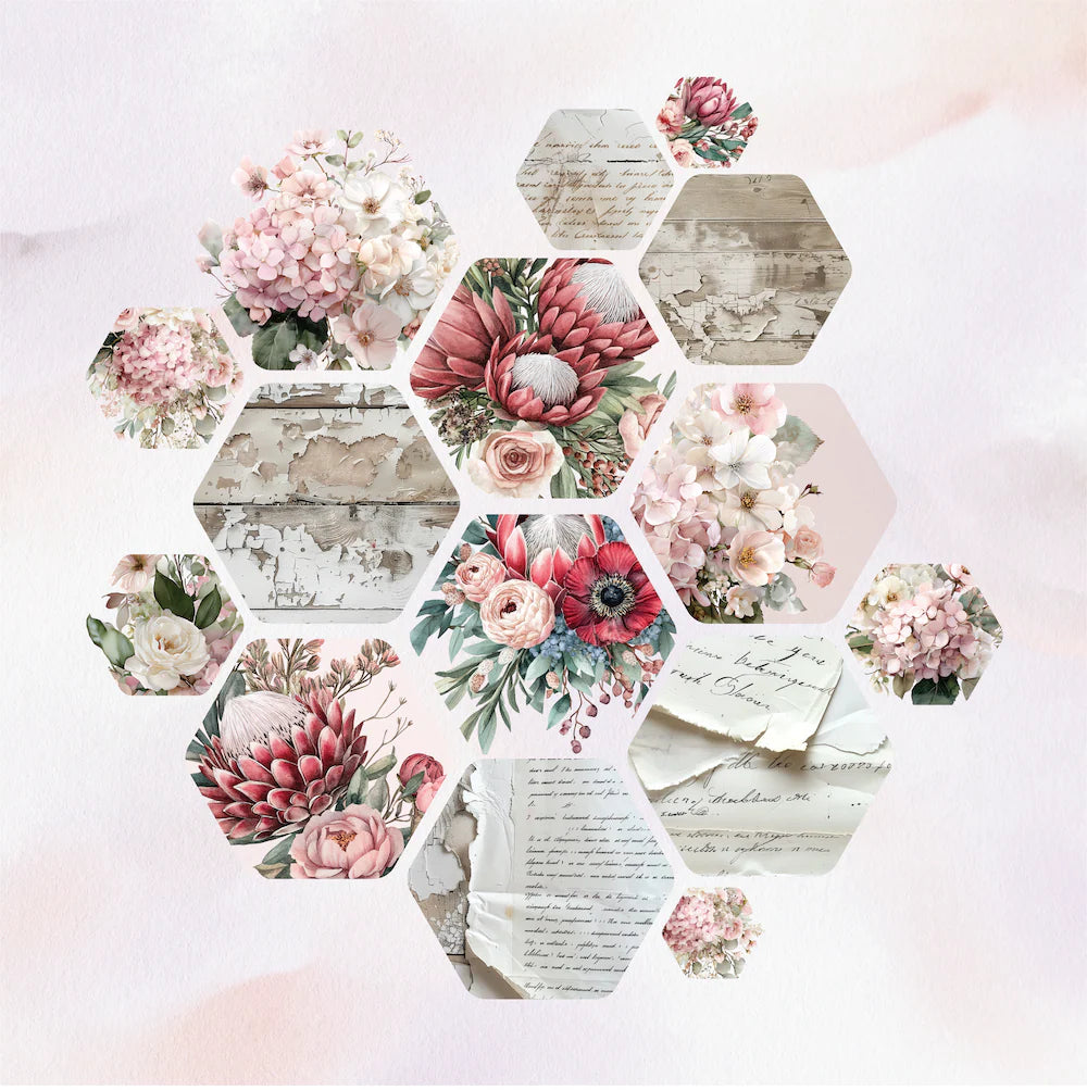 Uniquely Creative - 12x12 Cut Florals Paper (1/sheet) Paperbark Blooms