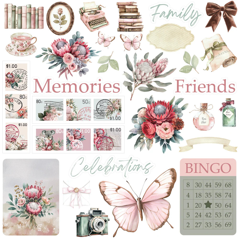 Uniquely Creative - 12x12 Open Dreams Paper (1/sheet) Paperbark Blooms