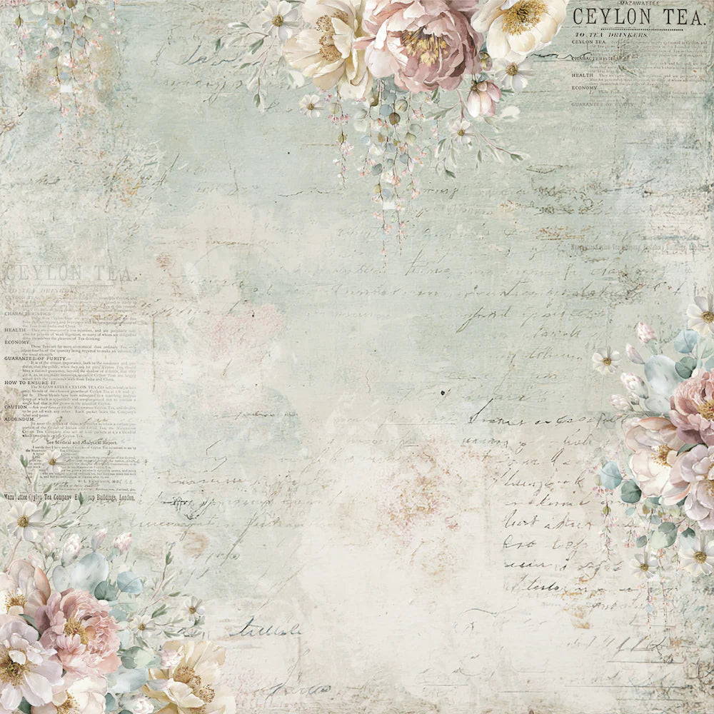 Uniquely Creative - Tea & Tranquility - 12x12 Moments of Stillness Paper (1/sheet)