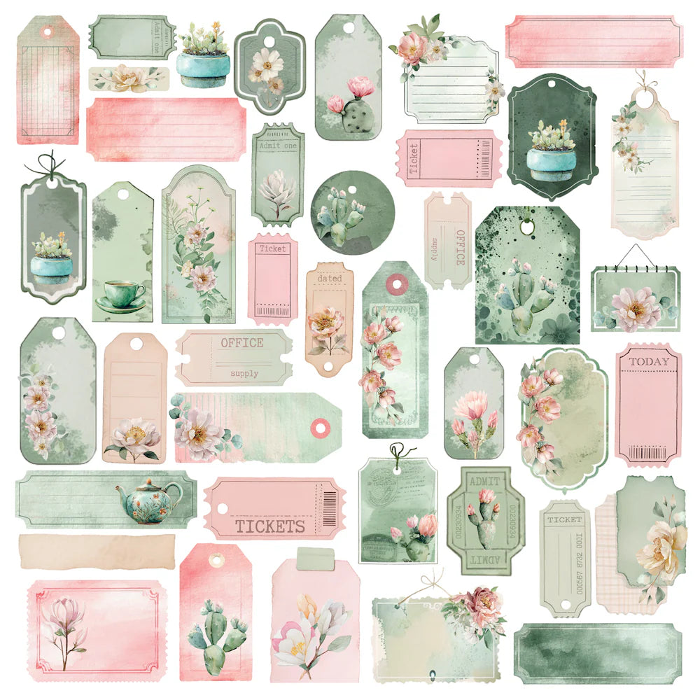Uniquely Creative - Tea & Tranquility - 12x12 Garden Sanctuary Paper (1/sheet)