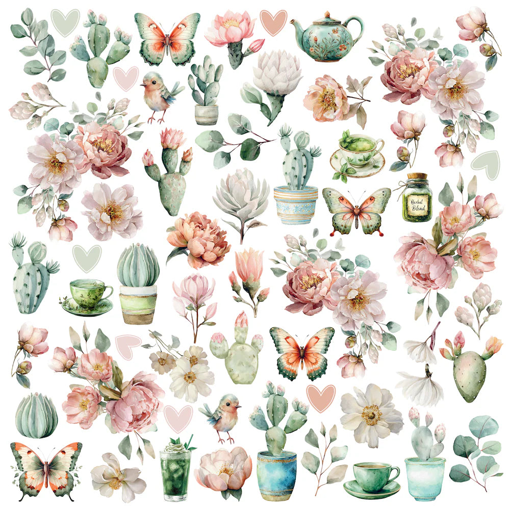 Uniquely Creative - Tea & Tranquility - 12x12 Beautiful Rituals Paper (1/sheet)