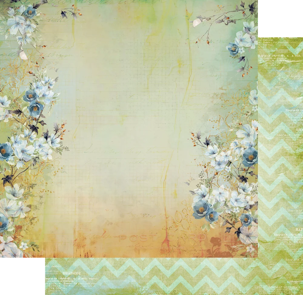 Uniquely Creative - Delighted Curiosities - 12x12 Pressed Botanicals Paper (1/sheet) (Sept 26)