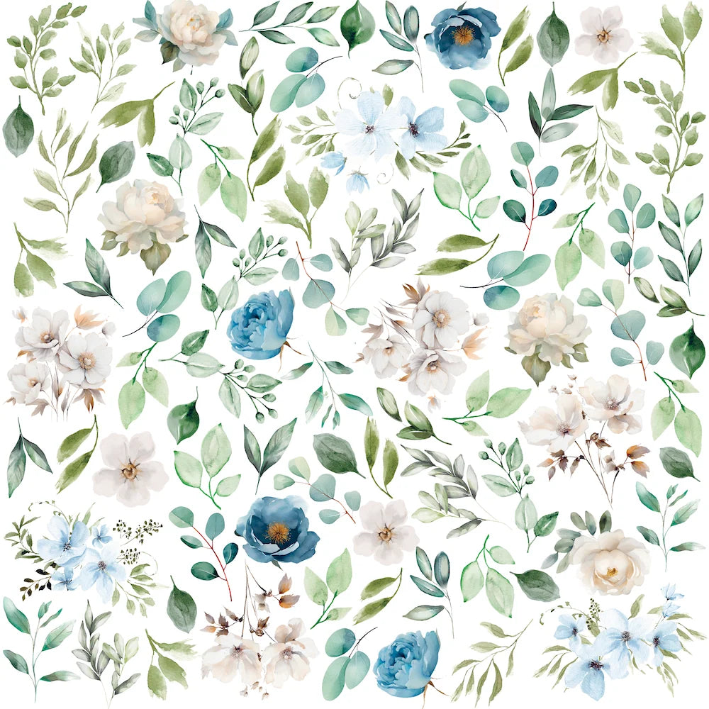 Uniquely Creative - Delighted Curiosities - 12x12 Ephemeral Blooms Paper (1/sheet) (Sept 26)