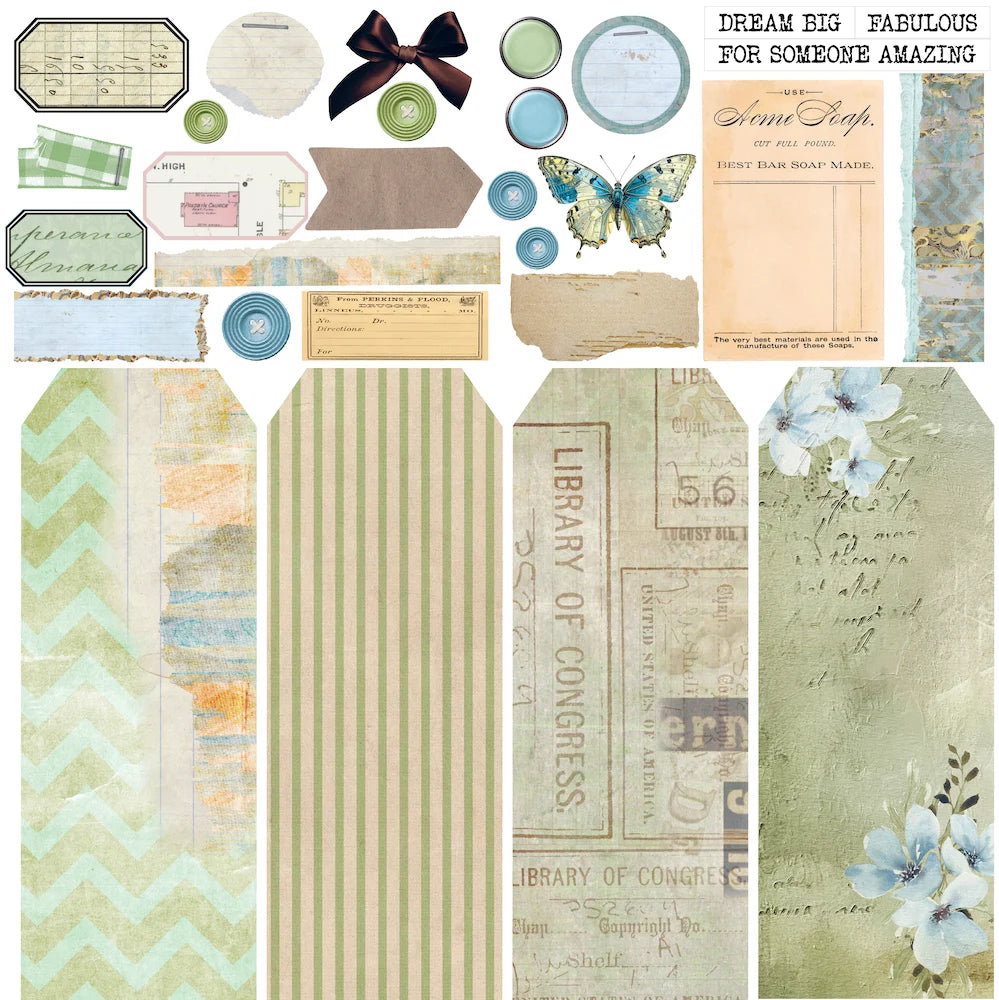 Uniquely Creative - Delighted Curiosities - 12x12 Forgotten Treasures Paper (1/sheet) (Sept 26)
