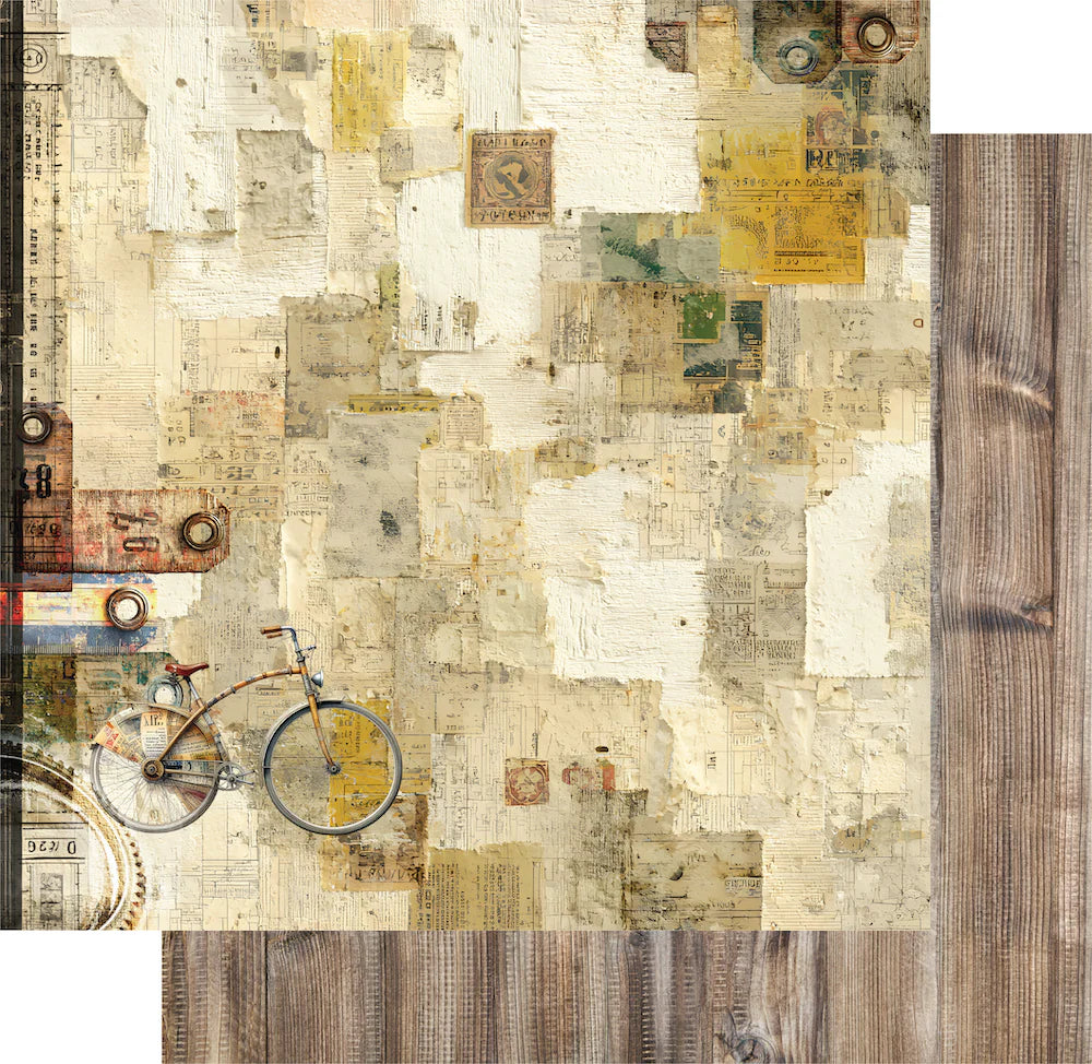 Uniquely Creative - Wings & Wheels - 12x12 Ride On Paper (1/sheet) (Aug 26)