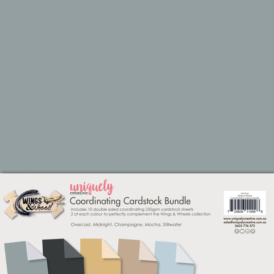Uniquely Creative - Coordinating Cardstock Bundle - Wings & Wheels (Aug 26)