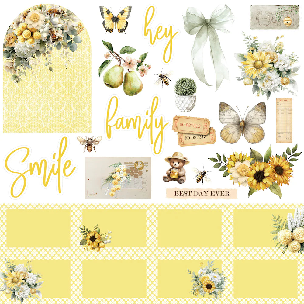 Uniquely Creative - Sweet as Honey - 12x12 The Sweet Life Paper (1/sheet)